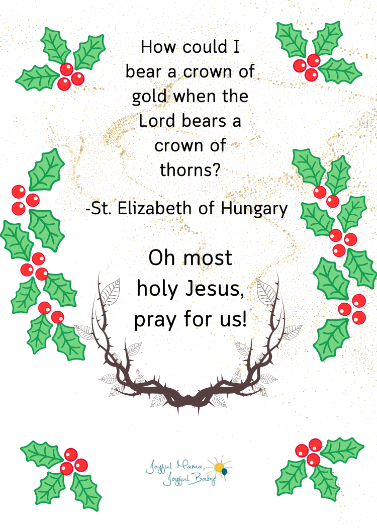 Kid’s Saint Earrings - Holly & Ivy