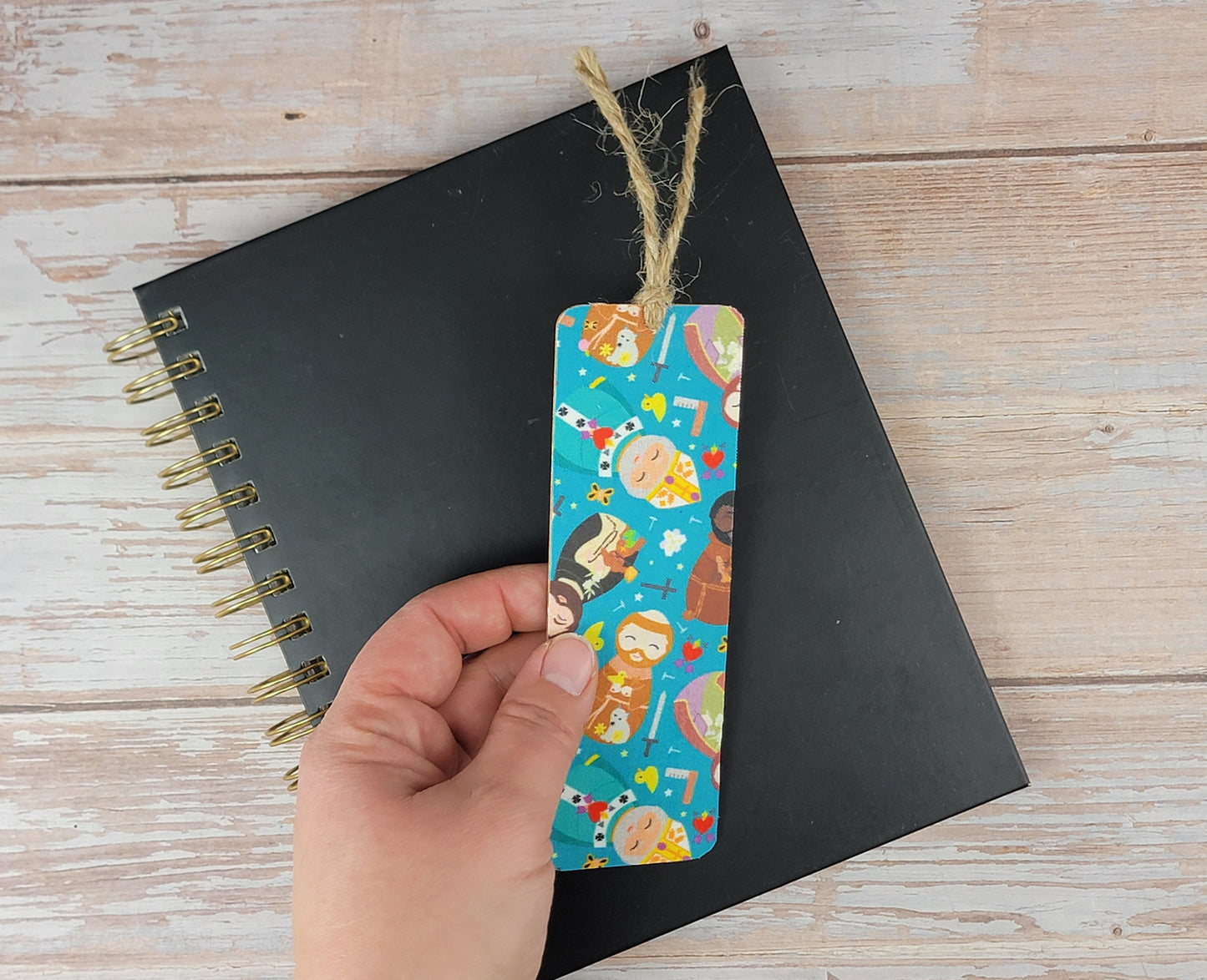 Male Saint Dolls Wood Bookmark