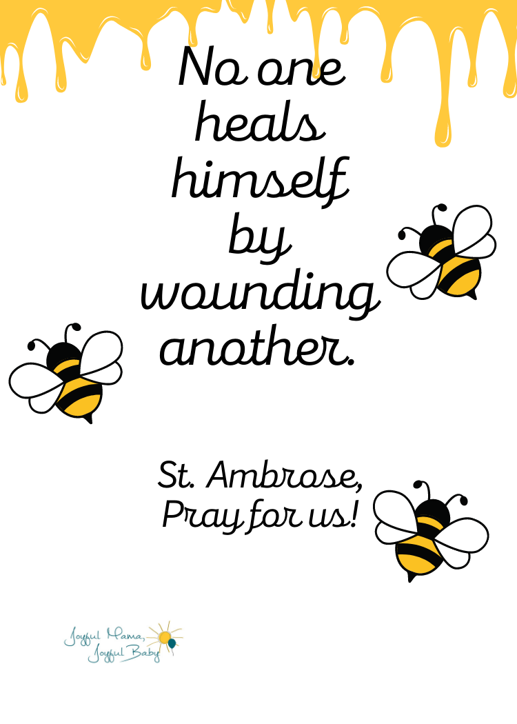 Kid’s Saint Earrings - St Ambrose Honey Drops