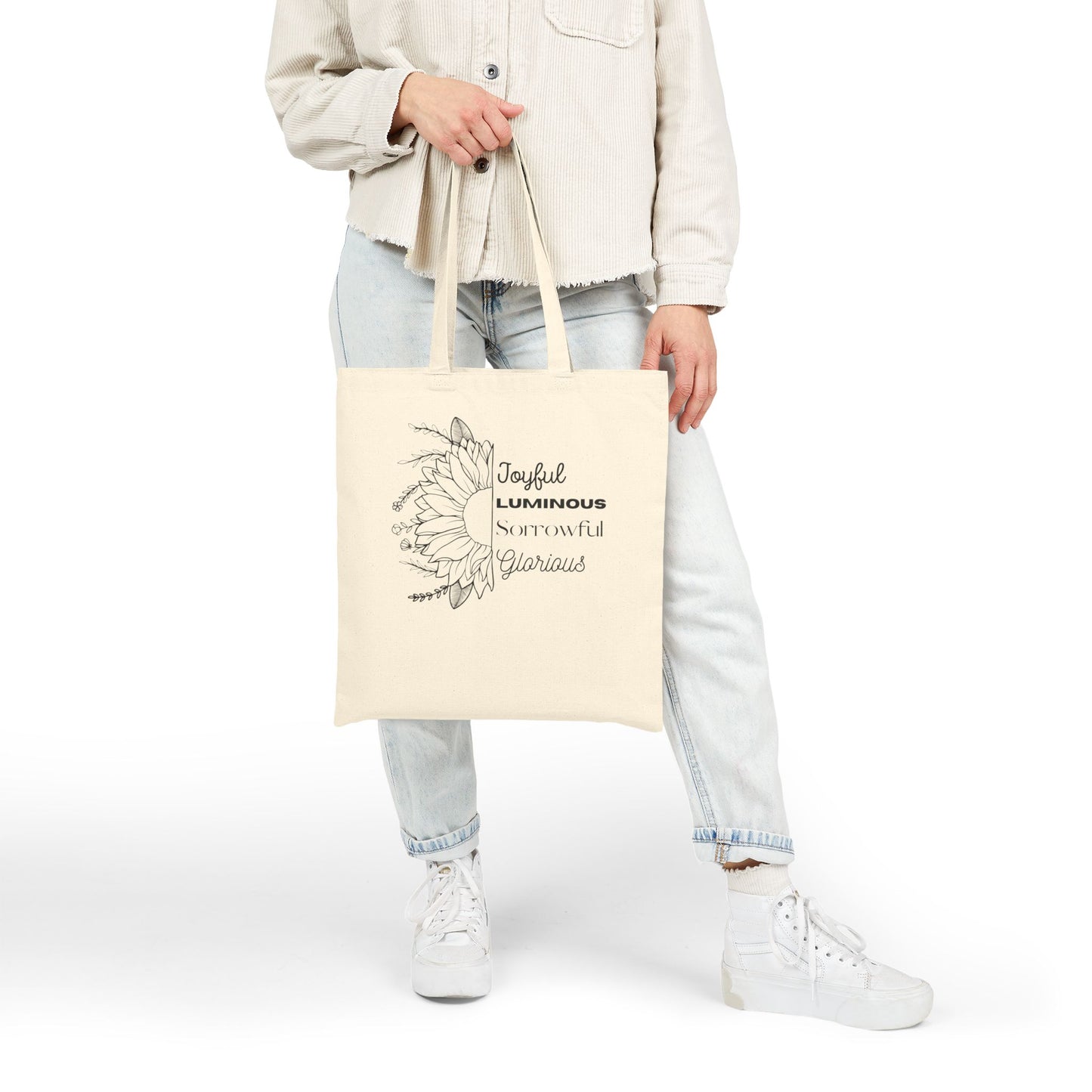 Mysteries of the Rosary Canvas Tote Bag