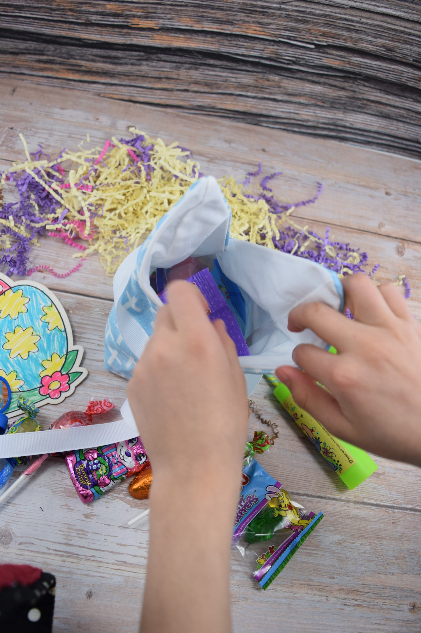 Crosses Blue Bunny Treat Bag
