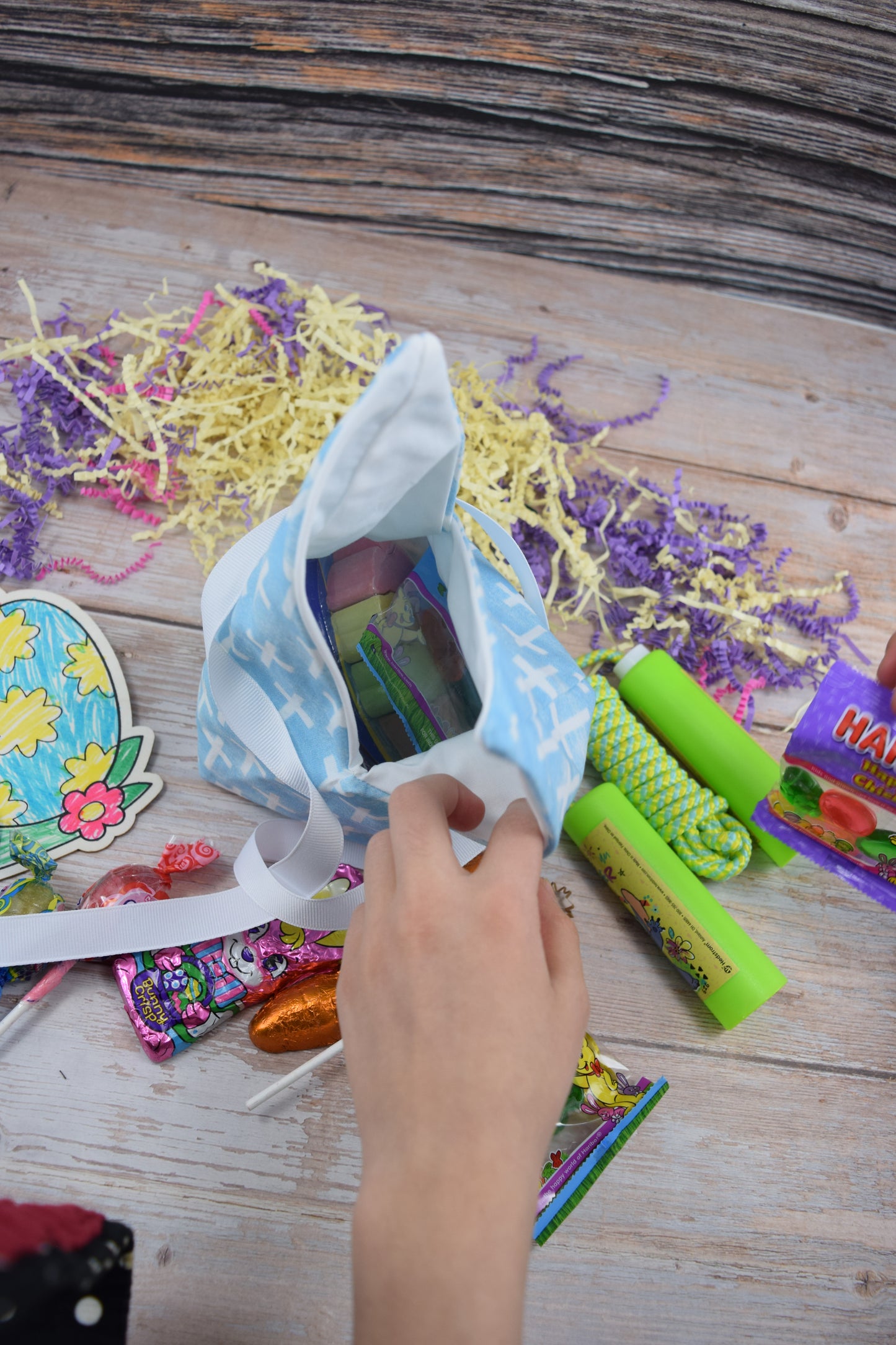 Crosses Blue Bunny Treat Bag