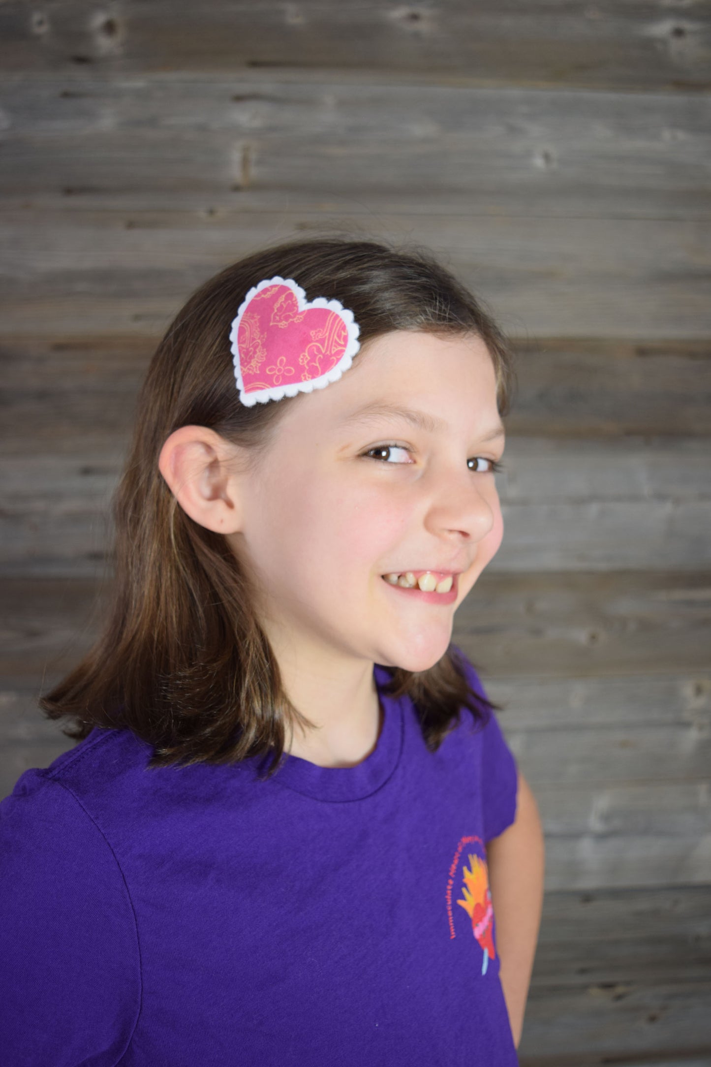 Catholic Heart Hair Clips - Our Lady of Guadalupe