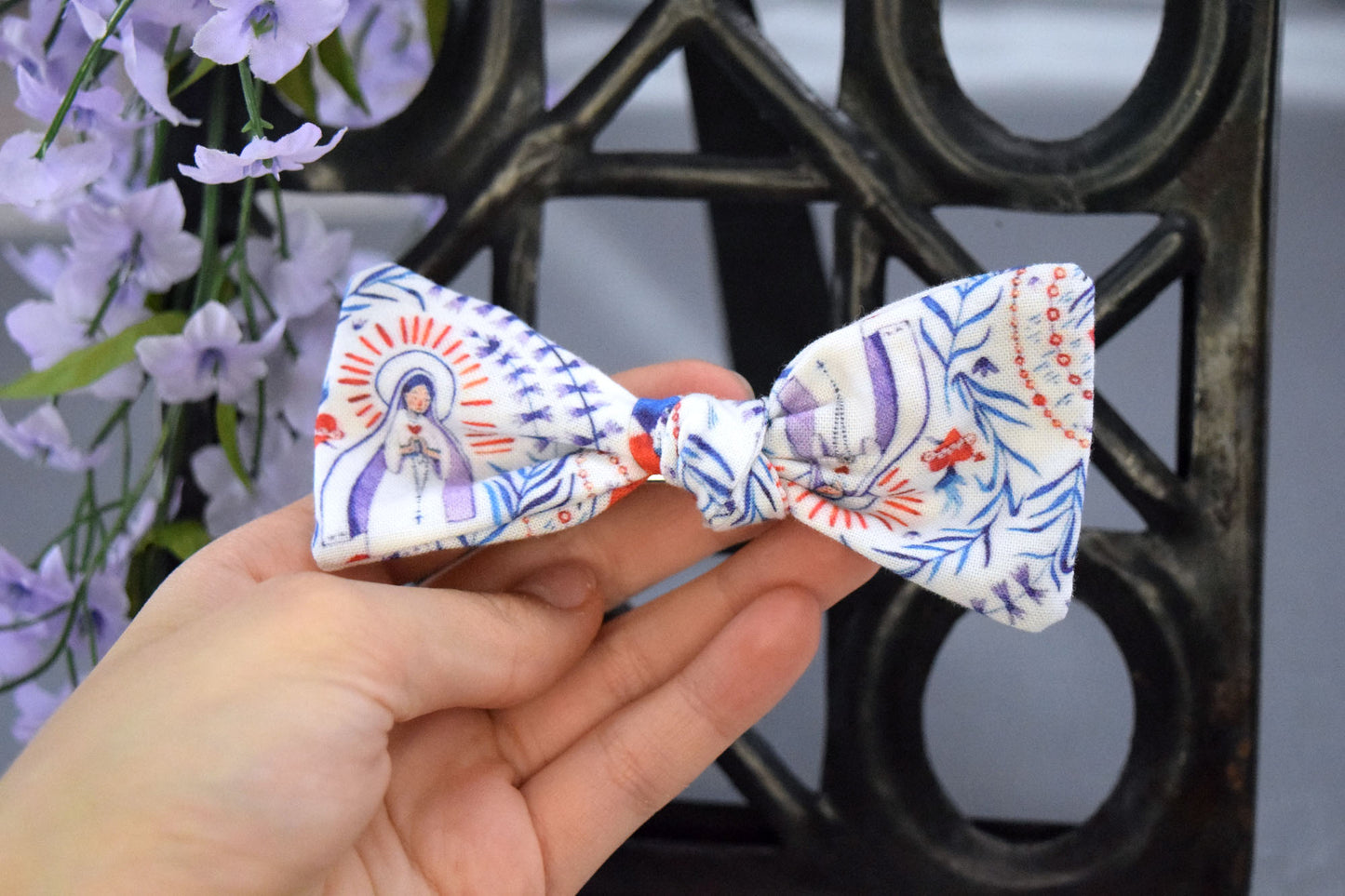 fatima, cathoilc hair bow