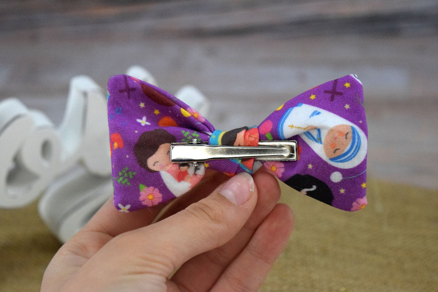 Catholic Knotted Hair Bows - Holy Women