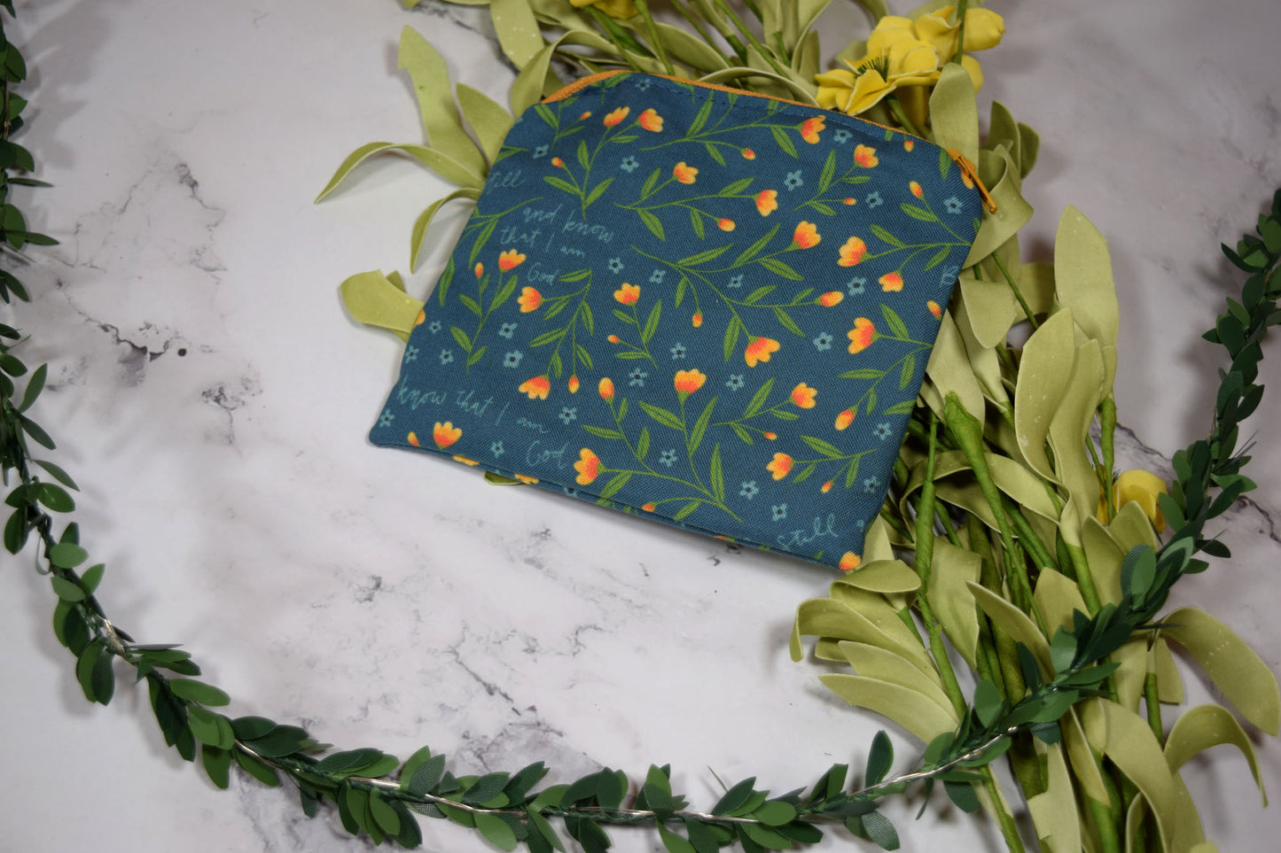 Small Zipper Rosary Pouch - Be Still