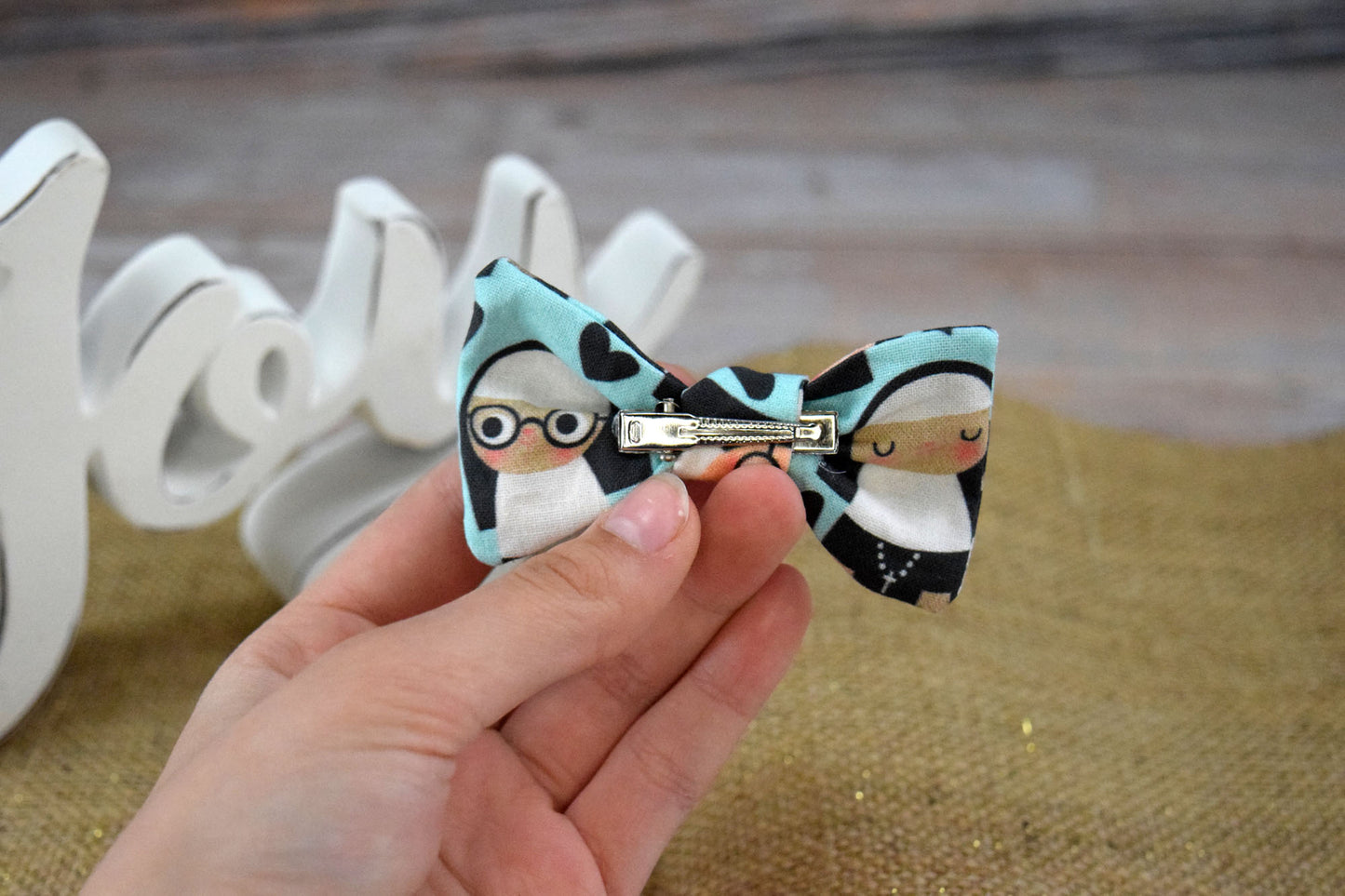 Catholic Knotted Hair Bows - Holy Women