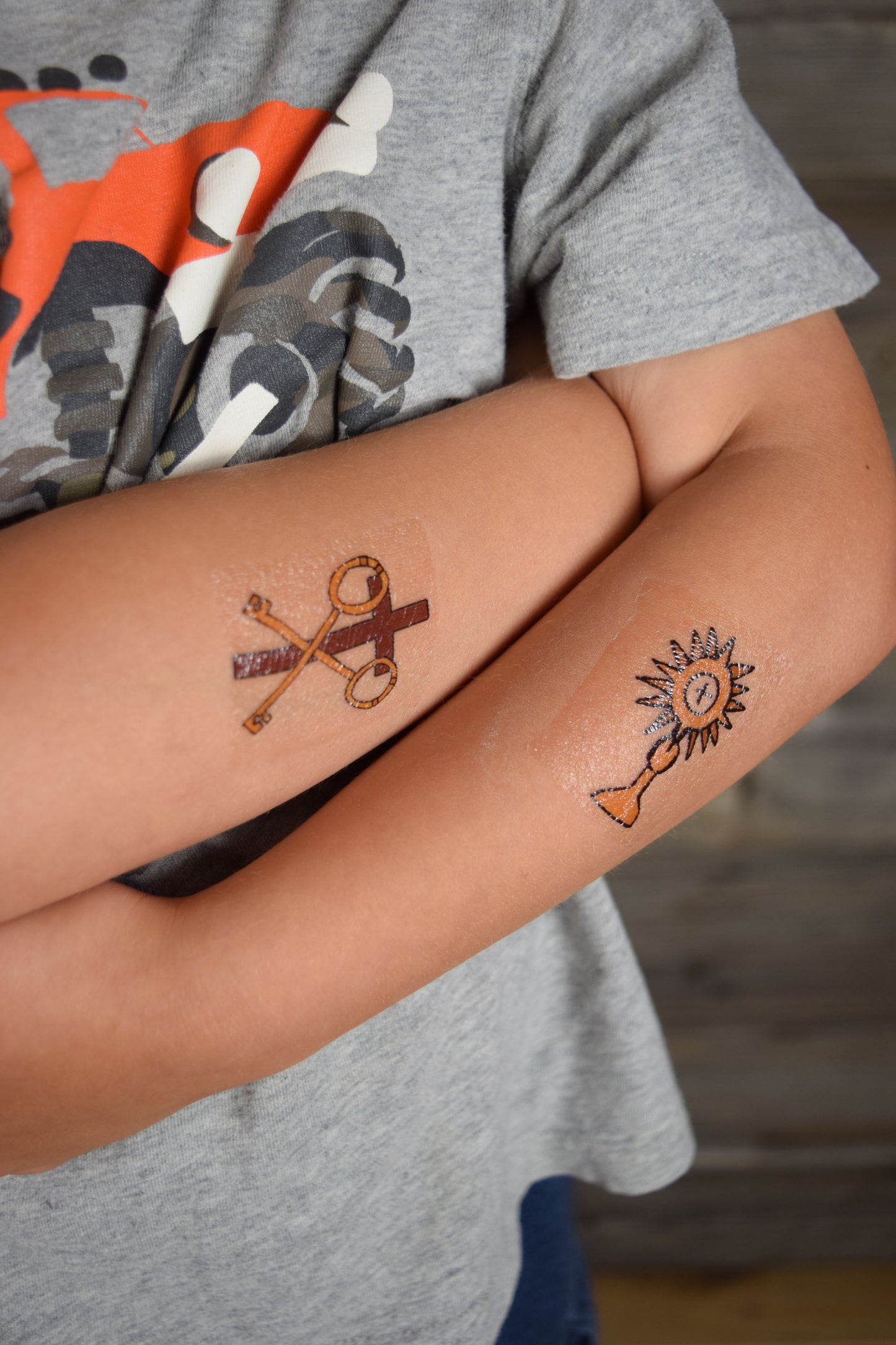 Catholic Boy Temporary Tattoos