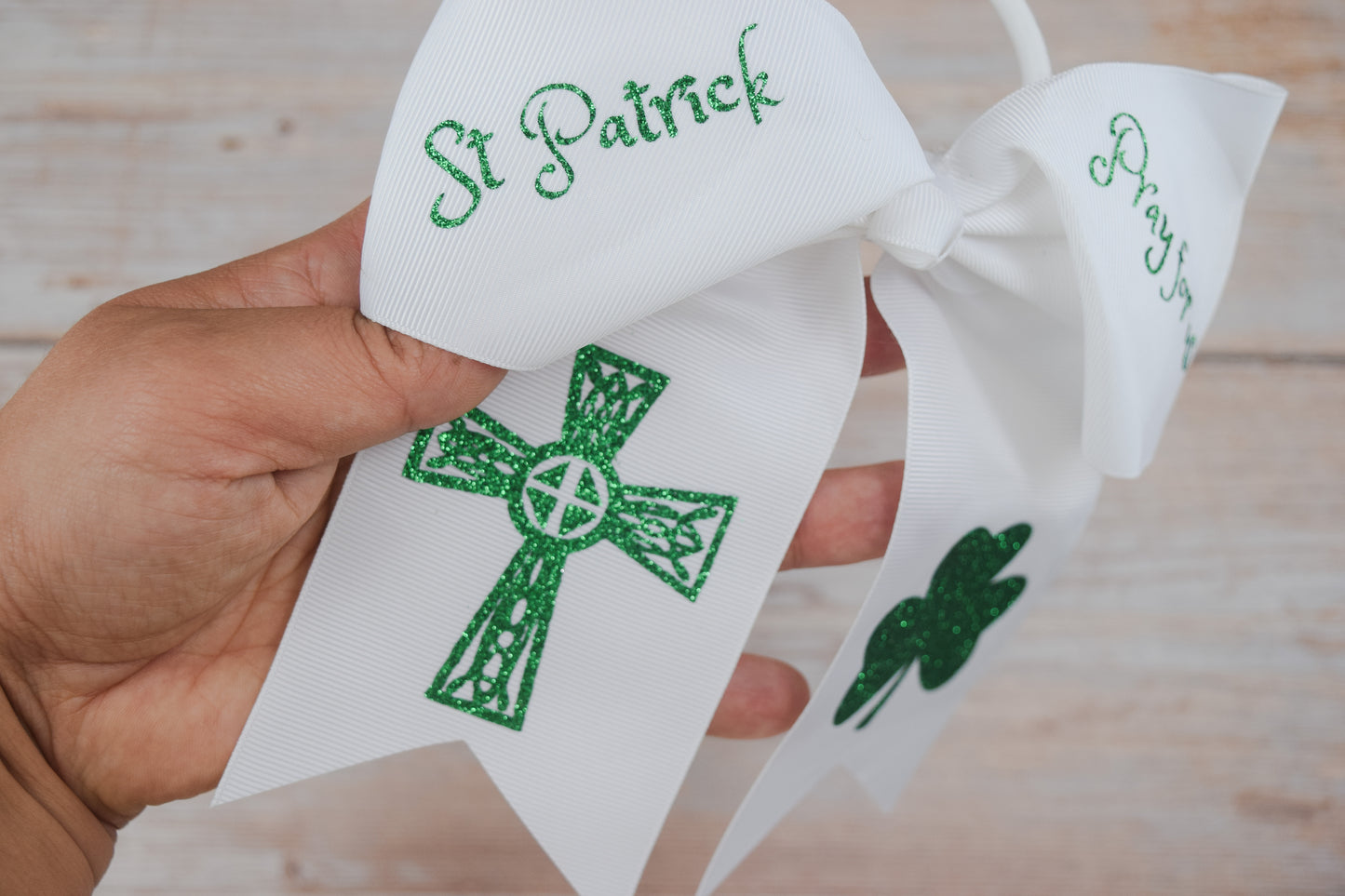 St Patrick Cheer Bow