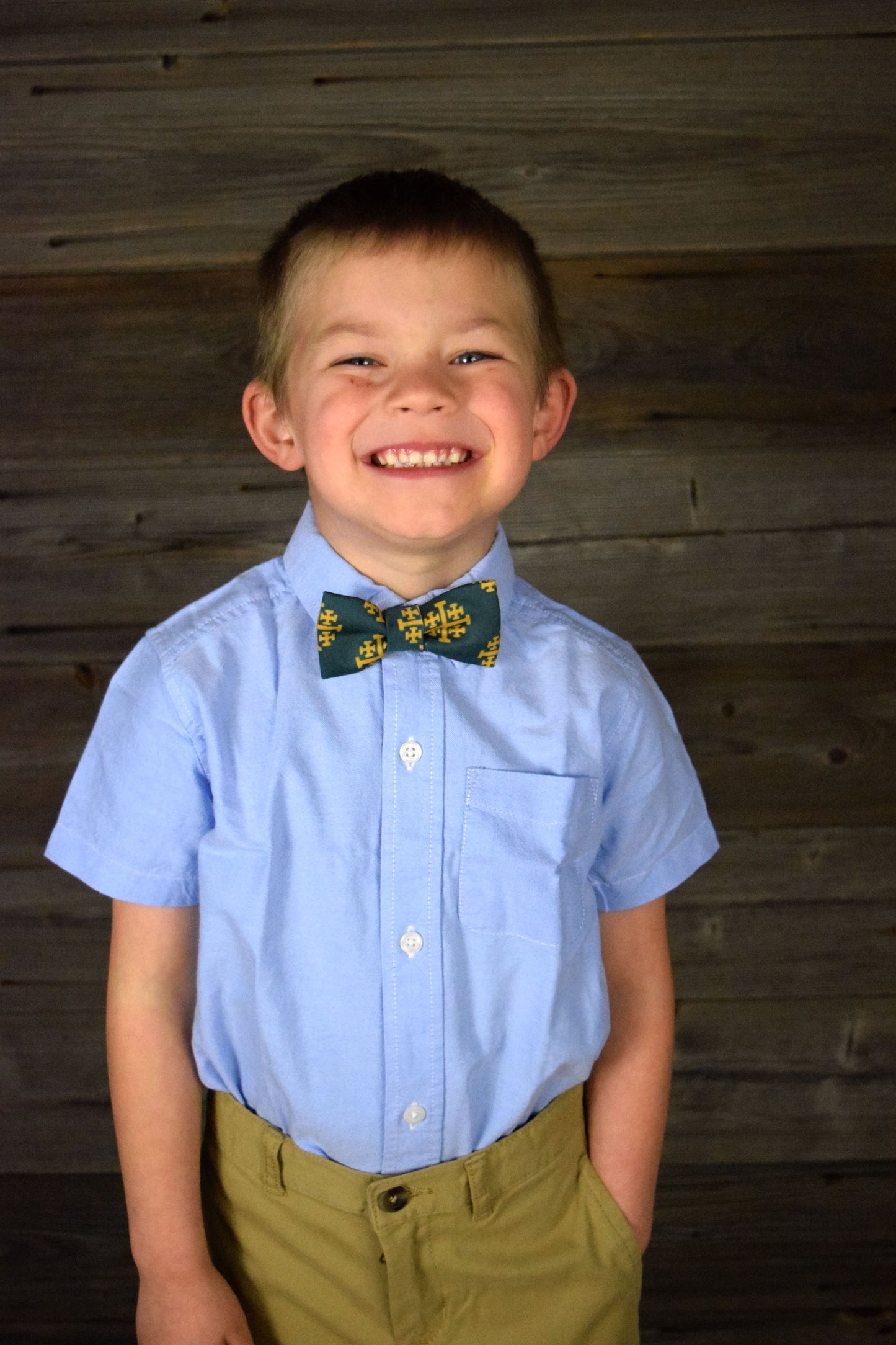 Adjustable Youth Jerusalem Crosses Bow Tie