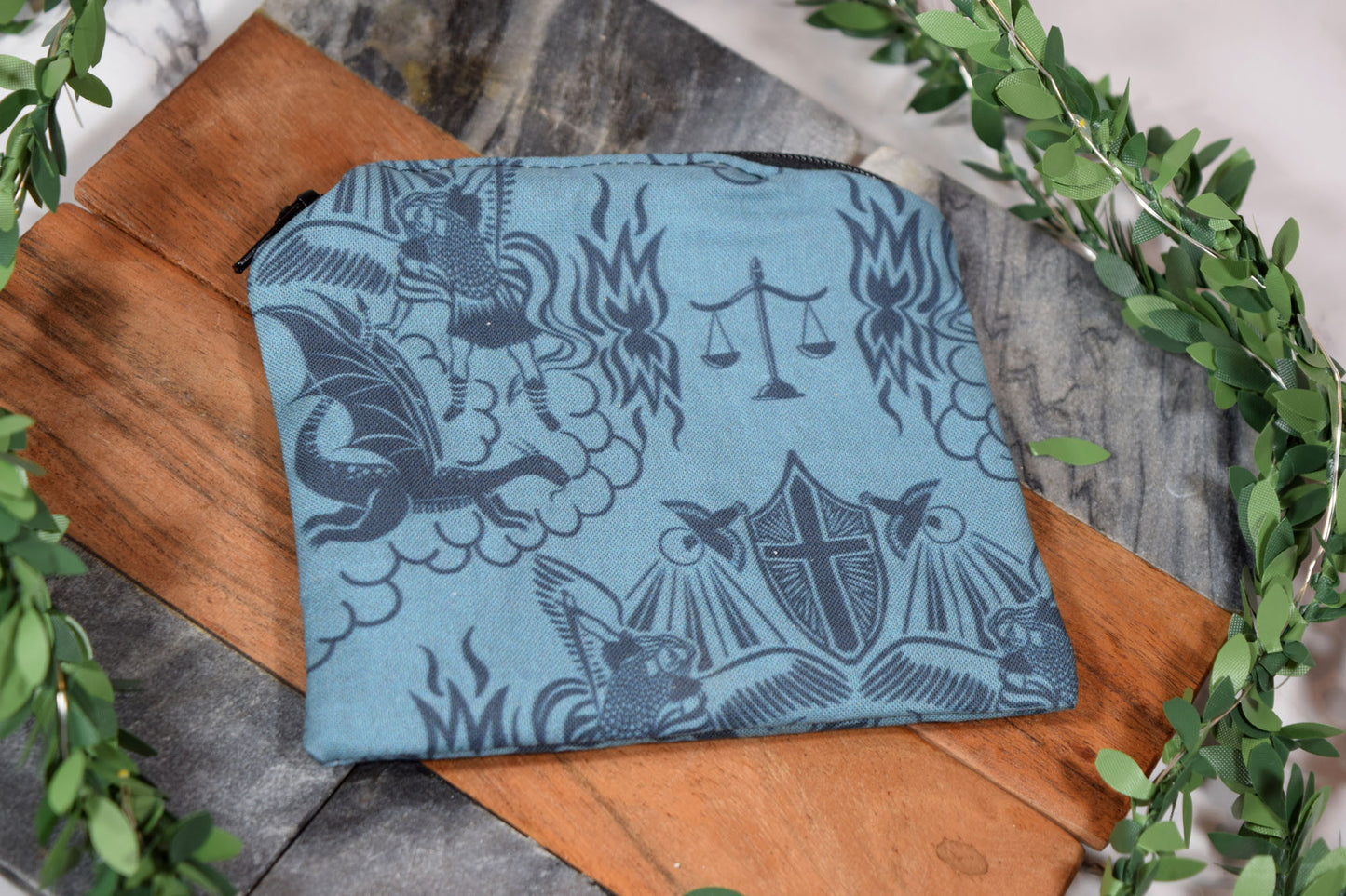 Small Zipper Rosary Pouch - St Michael the Archangel