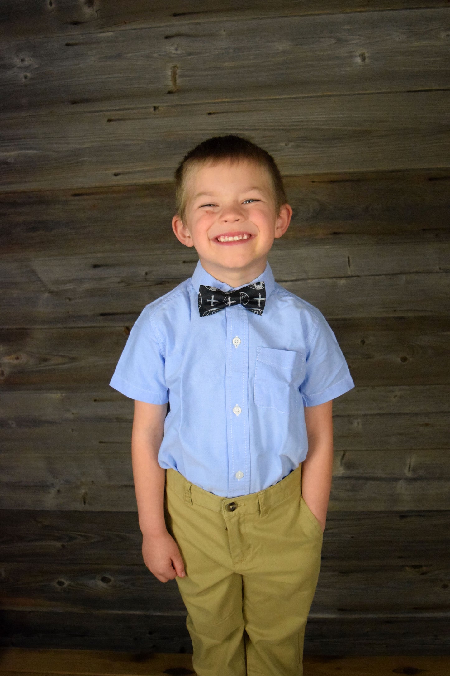 Adjustable Youth St Benedict Medal Bow Tie