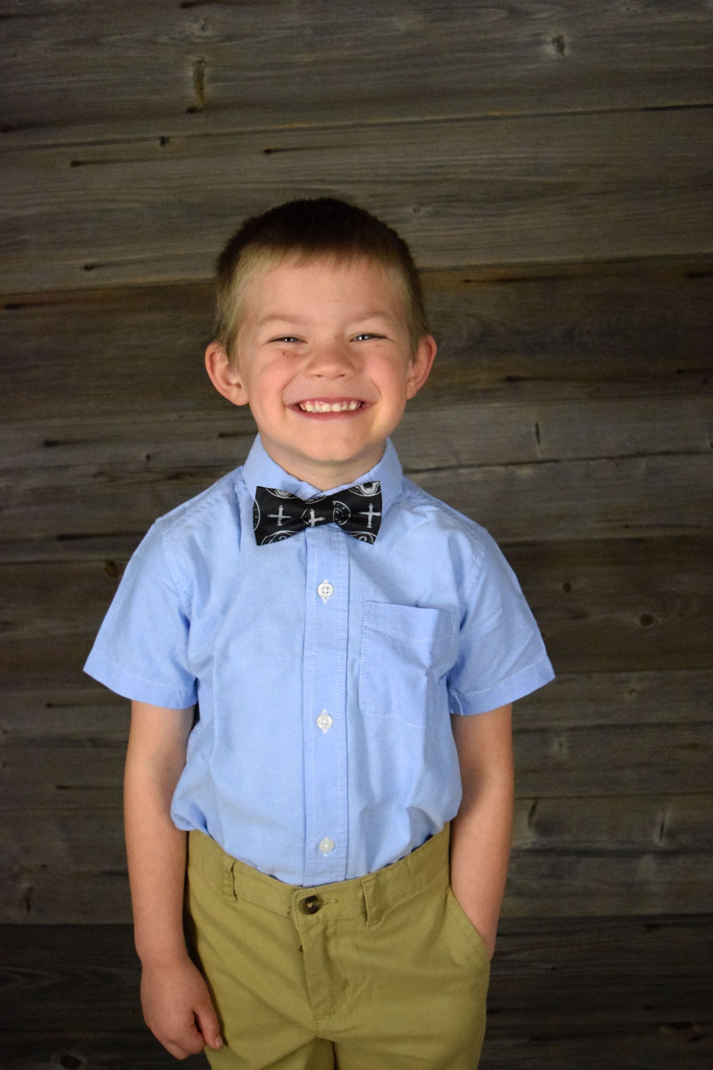 Adjustable Youth St Benedict Medal Bow Tie