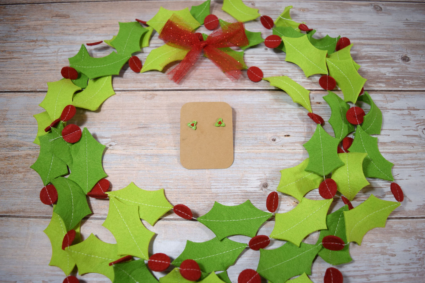 Kid’s Saint Earrings - Holly & Ivy