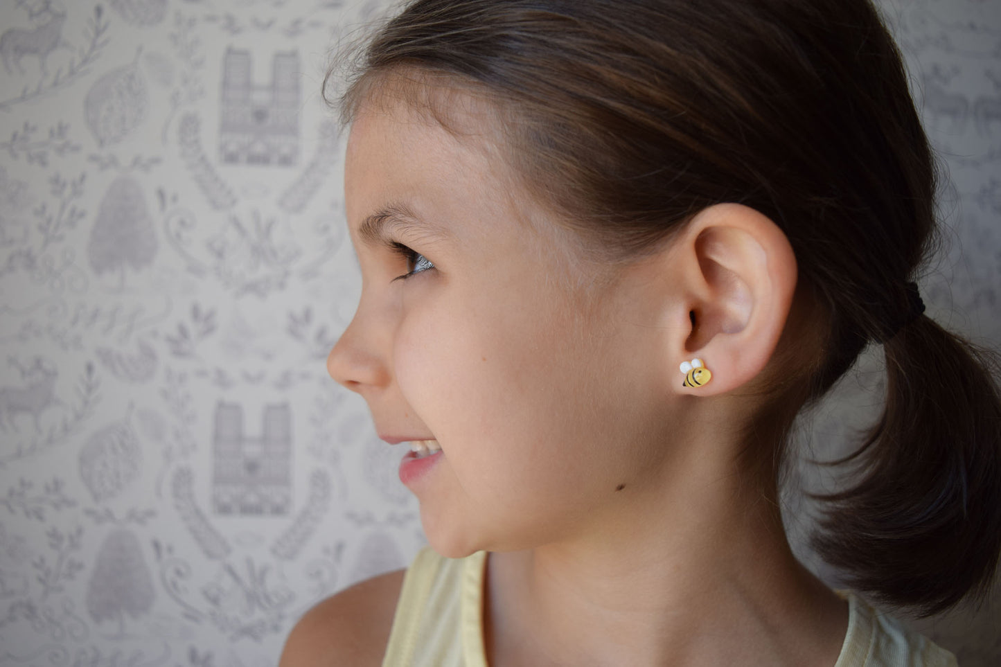 st abigail earrings, st abigail, bee keeper, catholic earrings
