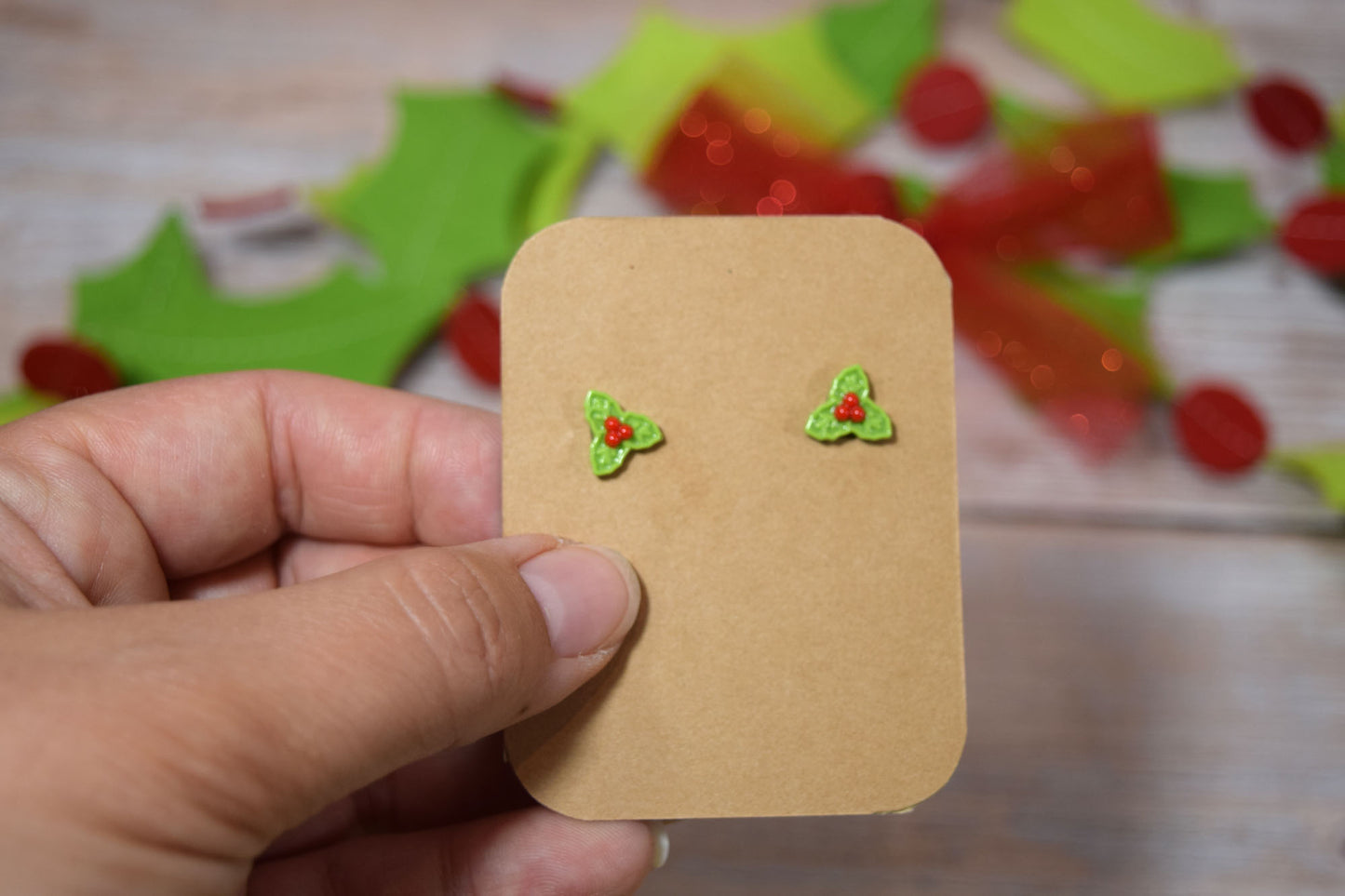 Kid’s Saint Earrings - Holly & Ivy