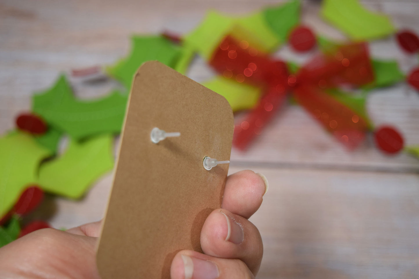 Kid’s Saint Earrings - Holly & Ivy