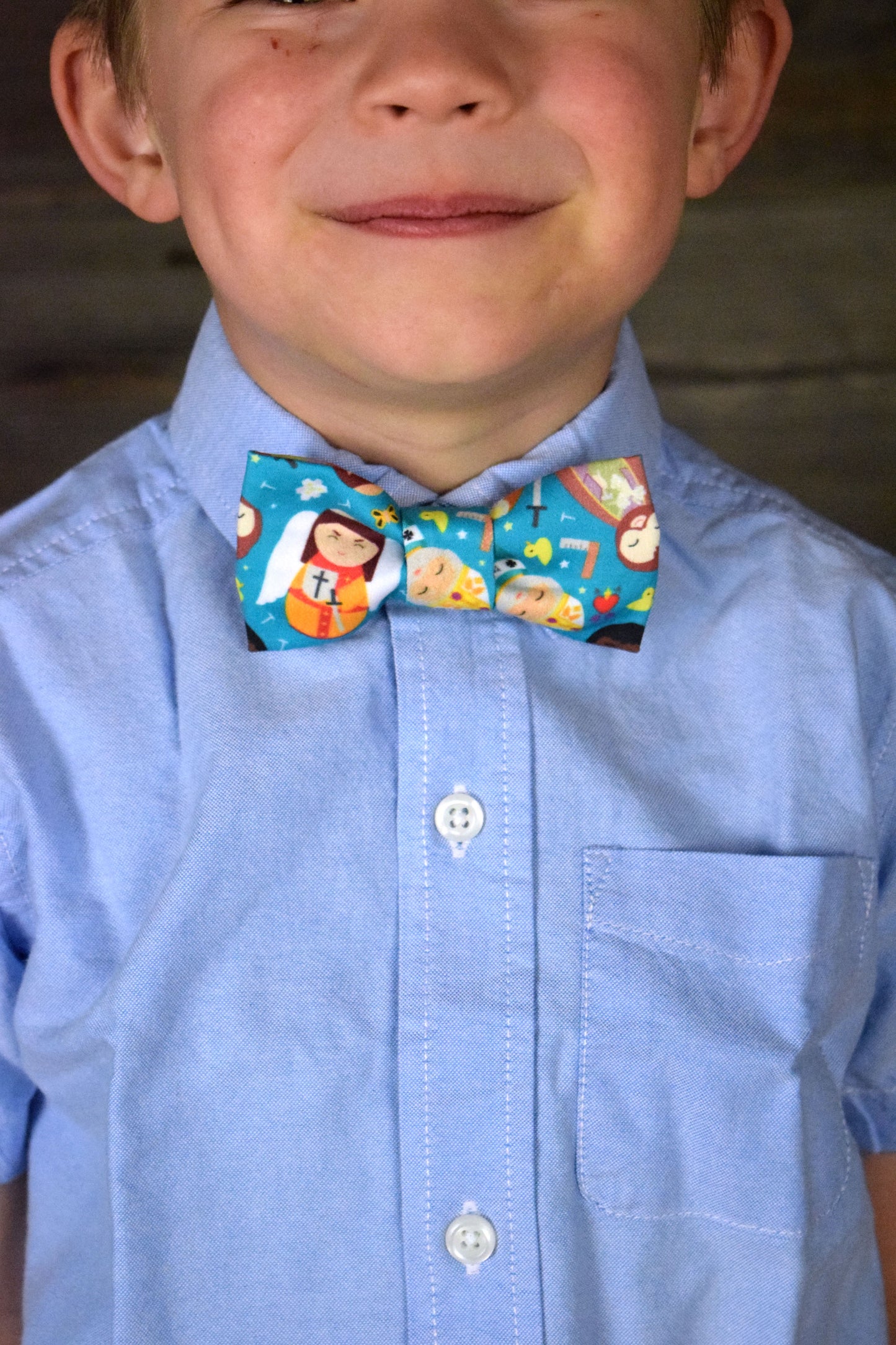 Adjustable Youth Saints Bow Tie