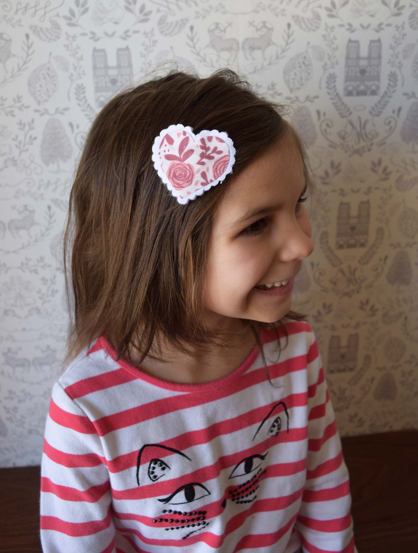 Catholic Heart Hair Clips - Beloved Roses