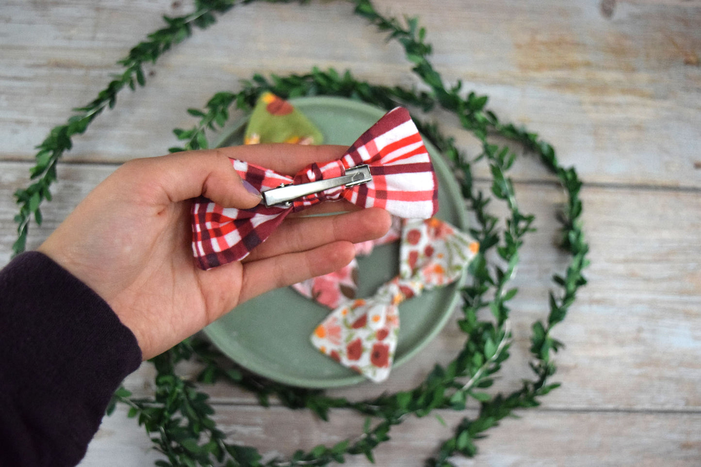Catholic Knotted Hair Bows - Valentine Collection