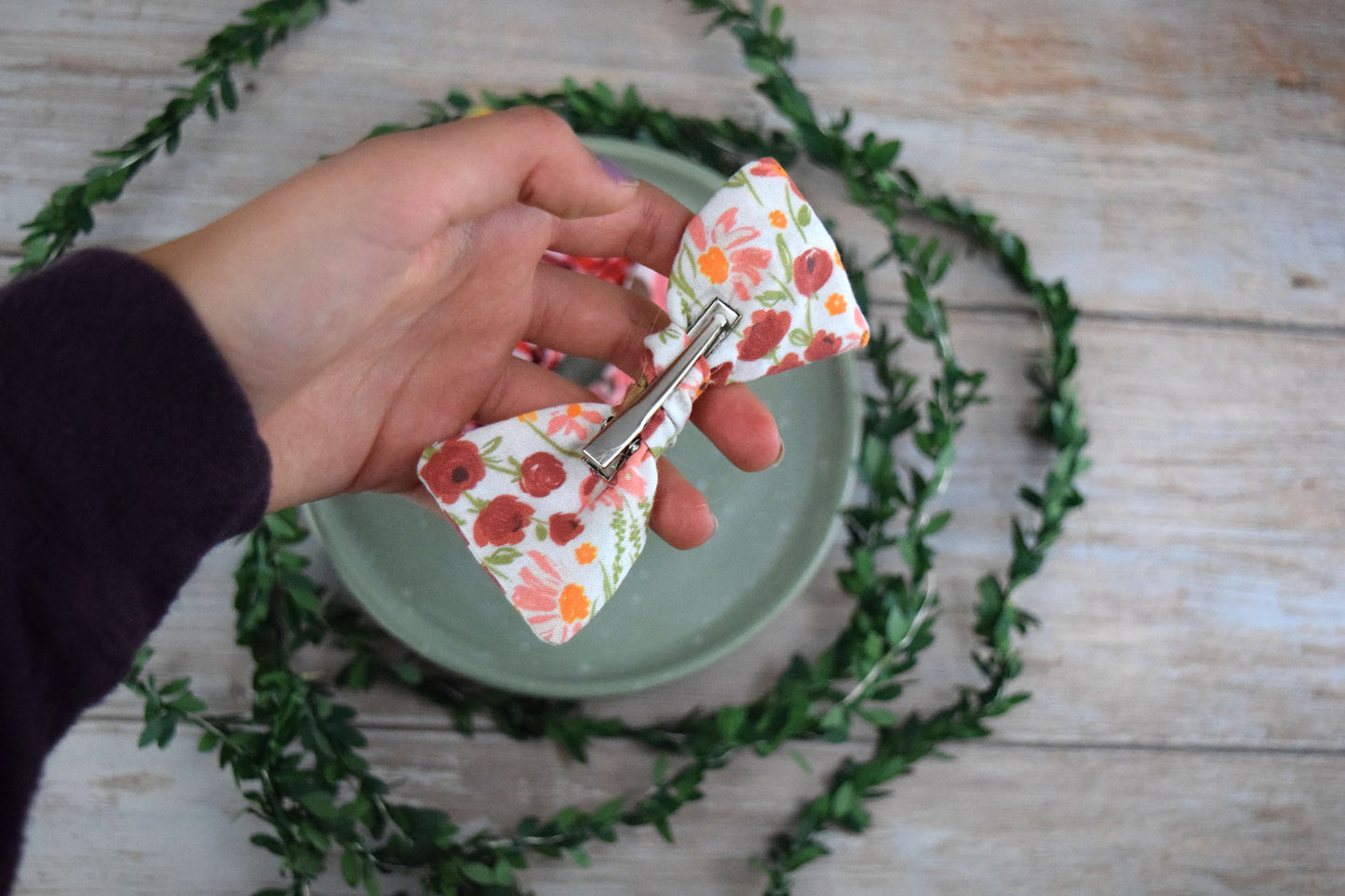 Catholic Knotted Hair Bows - Valentine Collection