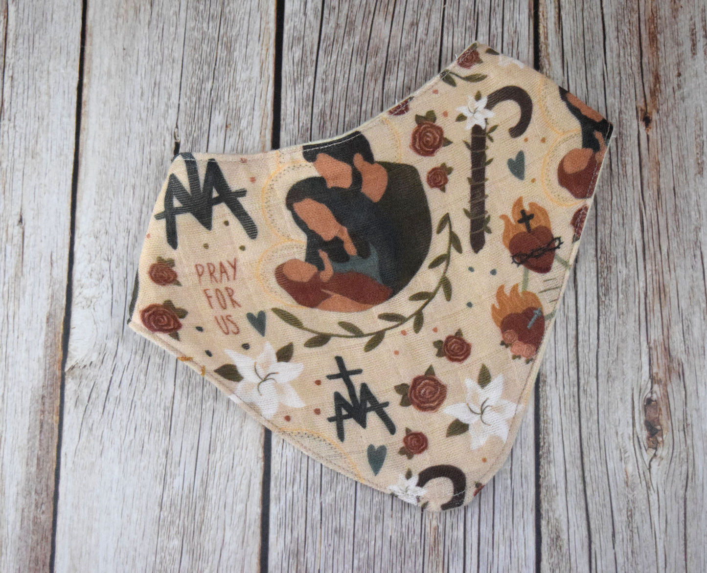 Holy Family Bandana Baby Drool Bib
