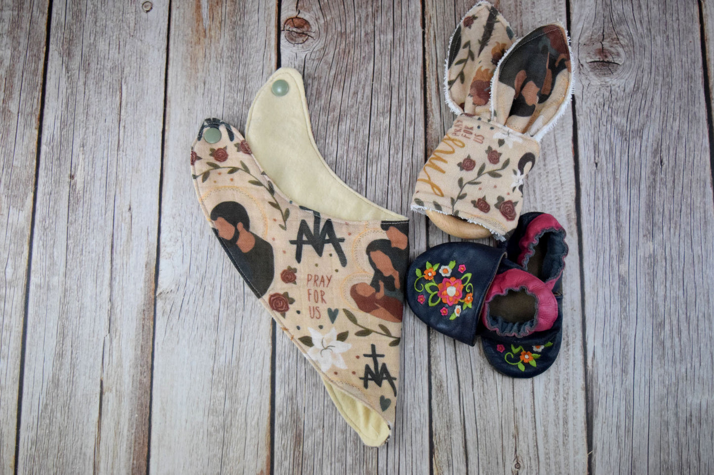 Holy Family Bandana Baby Drool Bib