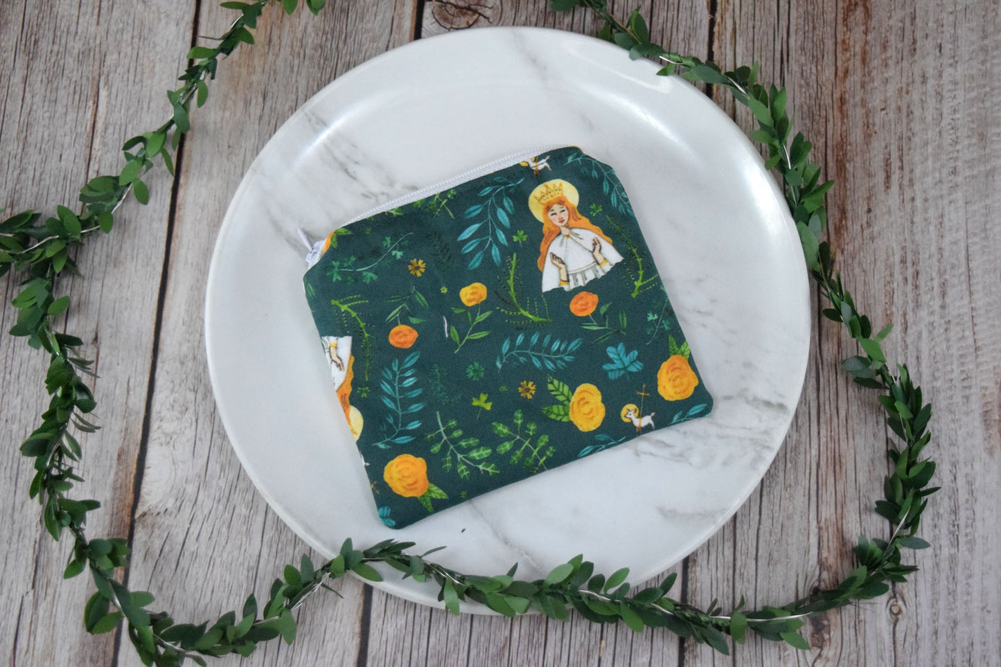 our lady of knock, ireland zipper pouch, irish saints, mary zipper pouch, small zipper pouch, catholic zipper pouch, small catholic gift, small catholic wallet