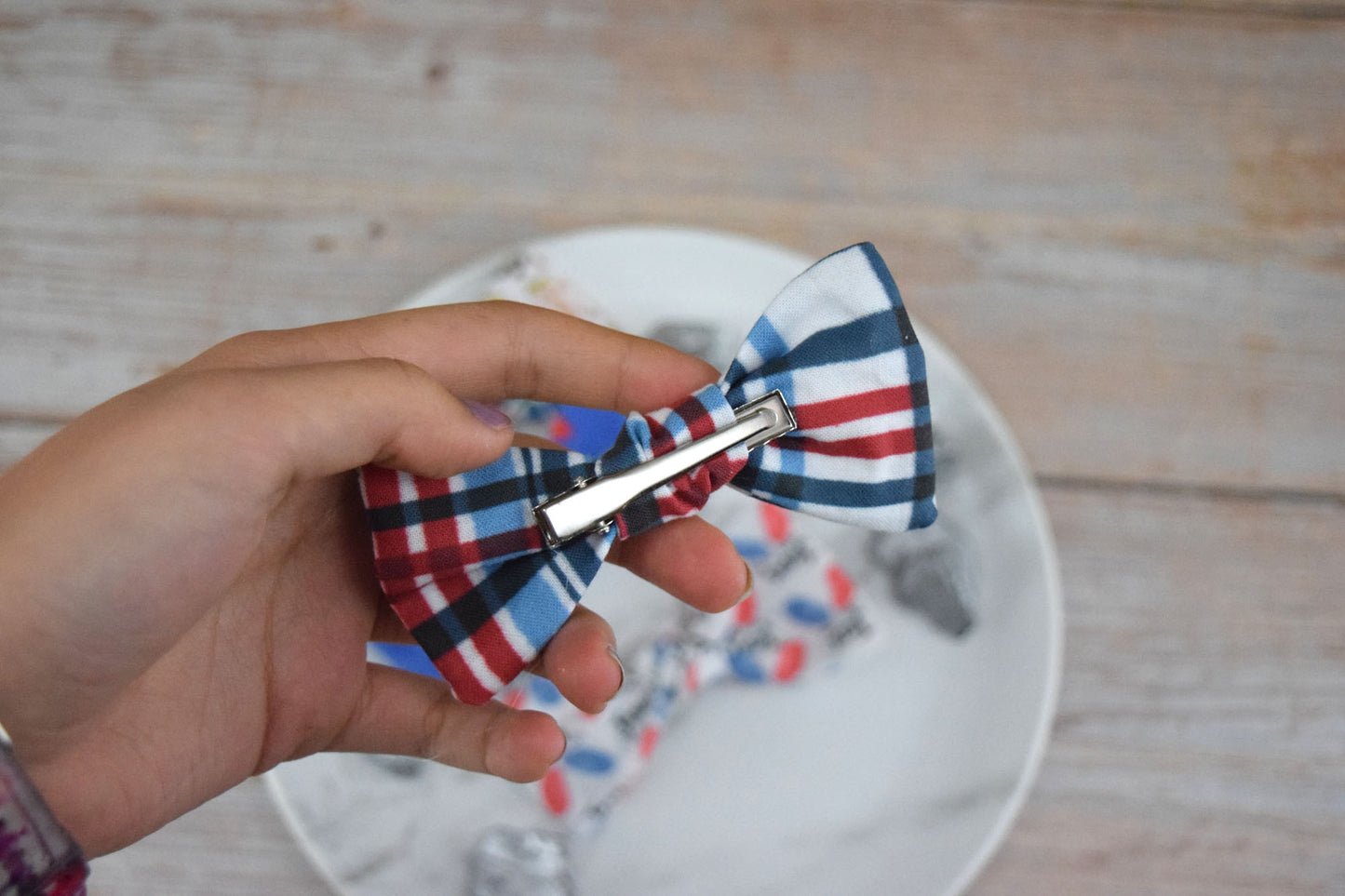 Catholic Knotted Hair Bows - Divine Mercy Collection