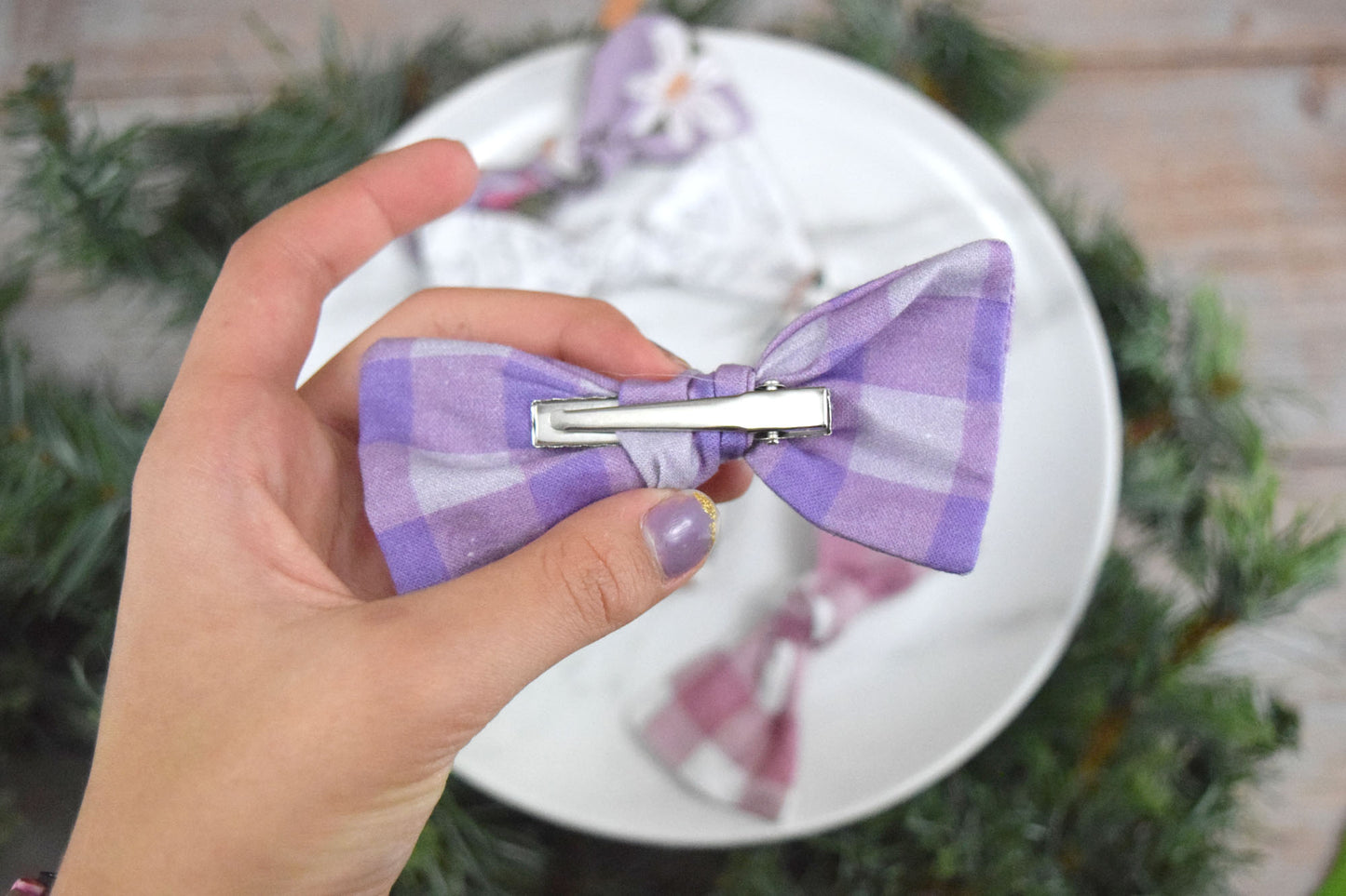 Catholic Knotted Hair Bows - Advent Collection