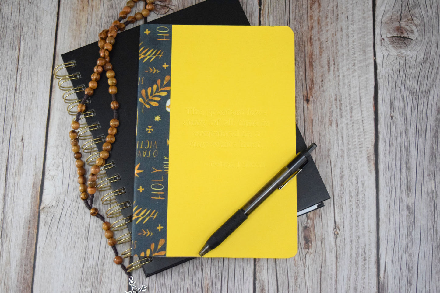 Eucharistic Adoration Embossed Journal - Joyful Mama Joyful Baby