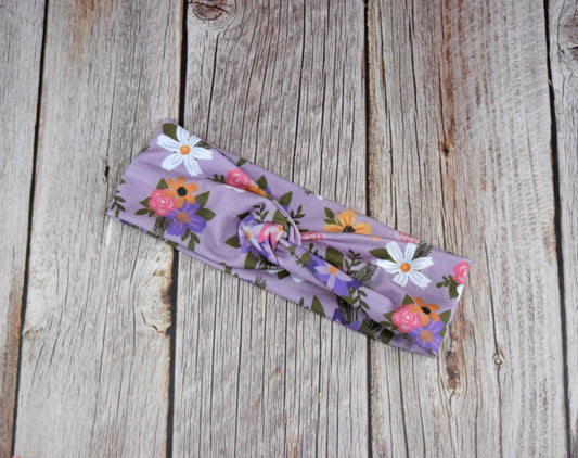 KID SIZED Advent Floral Twist Headband