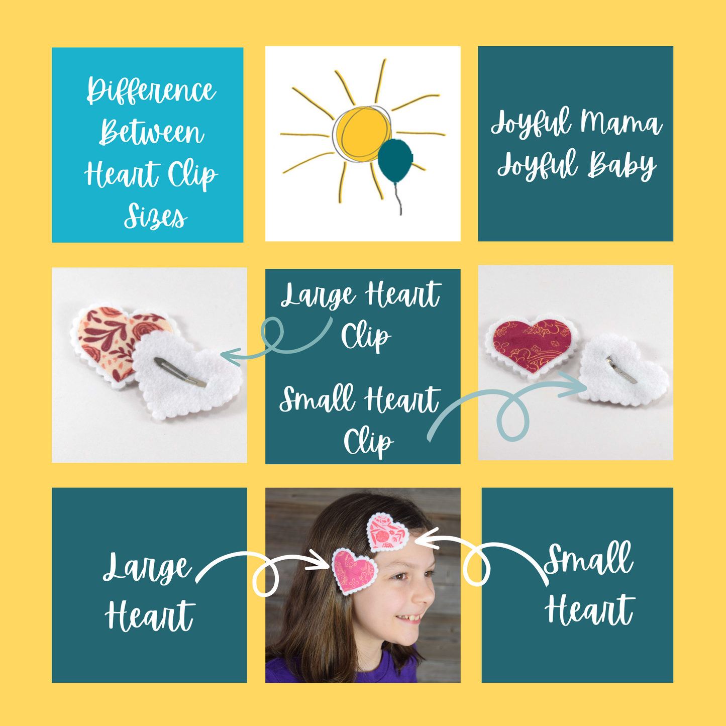 Catholic Heart Hair Clips - Sacred and Immaculate Heart