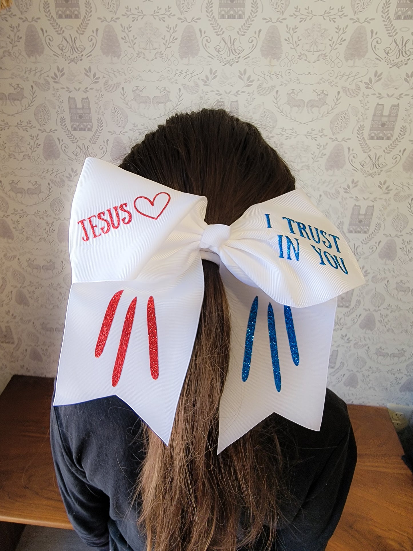 Divine Mercy Cheer Bow