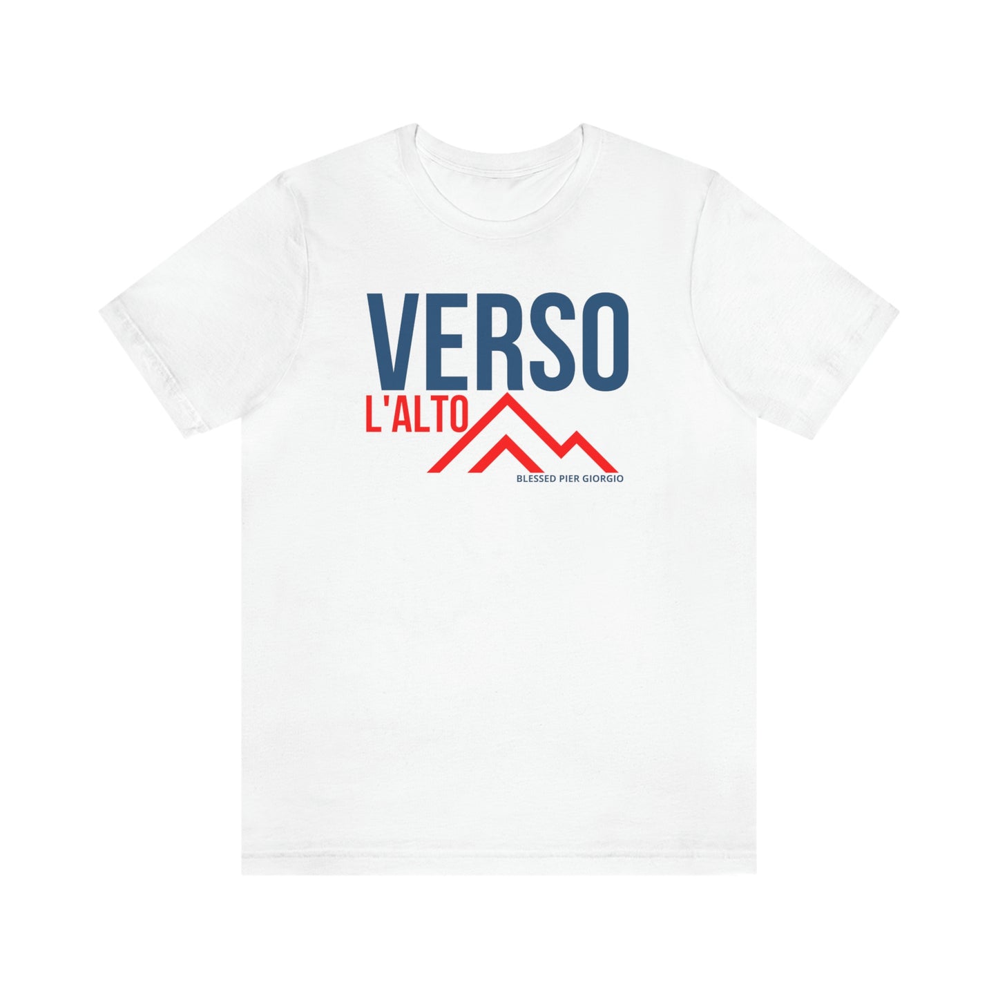 Verso L'Alto- Unisex Jersey Short Sleeve Tee- Catholic Mens tee