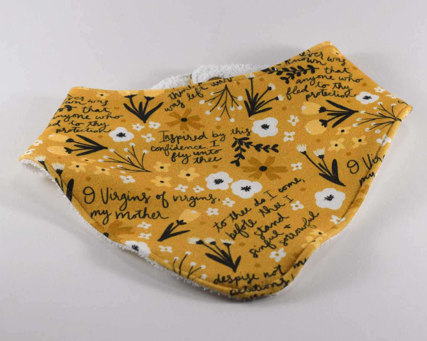 Memorare Prayer Bandana Baby Bib - Joyful Mama Joyful Baby