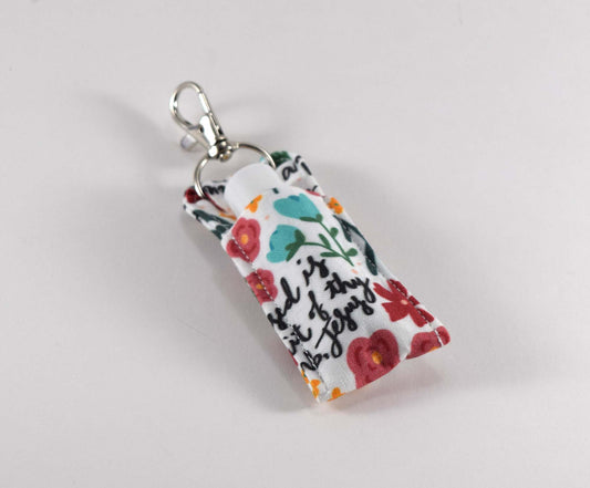Catholic Chapstick Holder - Floral Hail Mary - Joyful Mama Joyful Baby