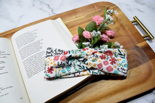 floral hail mary headband, hail mary headband, mary headband, catholic twist headband, catholic headband for girls, catholic girl gift