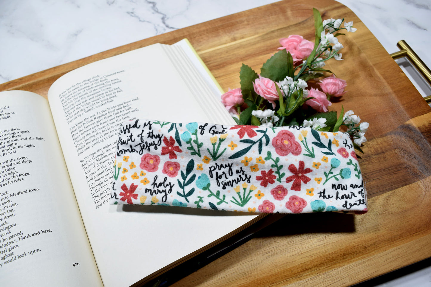 KID SIZED Floral Hail Mary Twist Headband