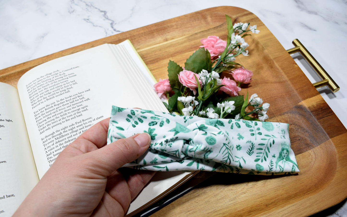 KID SIZED White Our Lady of Knock Twist Headband