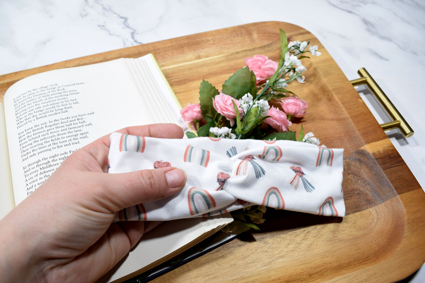 KID SIZED Rainbow Divine Mercy Twist Headband