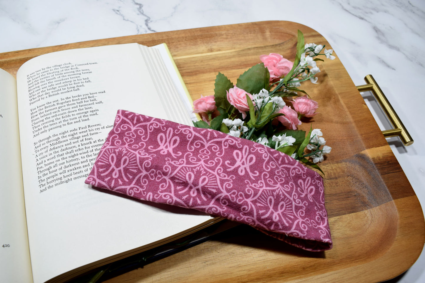 KID SIZED Pink Ave Maria Twist Headband