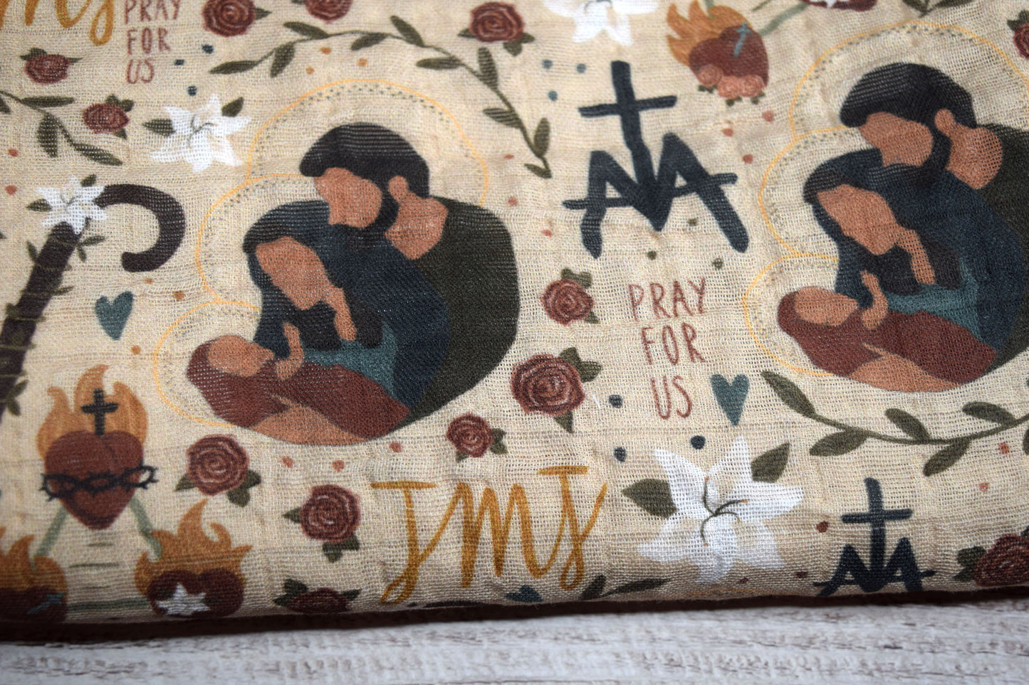 Catholic Swaddle Blanket - Holy Family