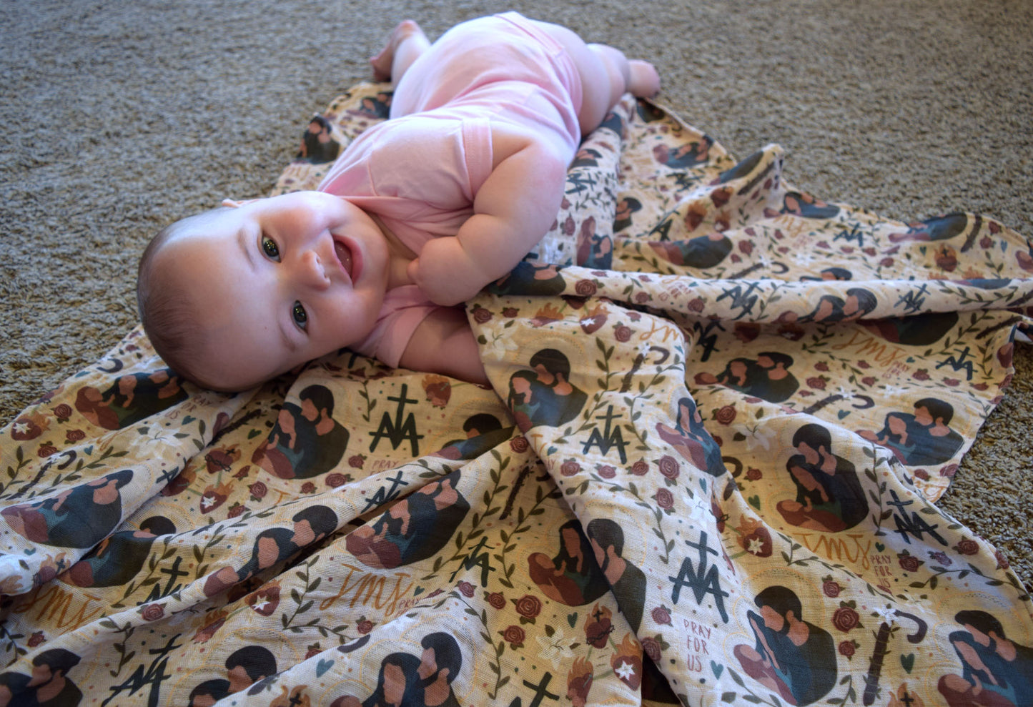 Catholic Swaddle Blanket -  Holy Family
