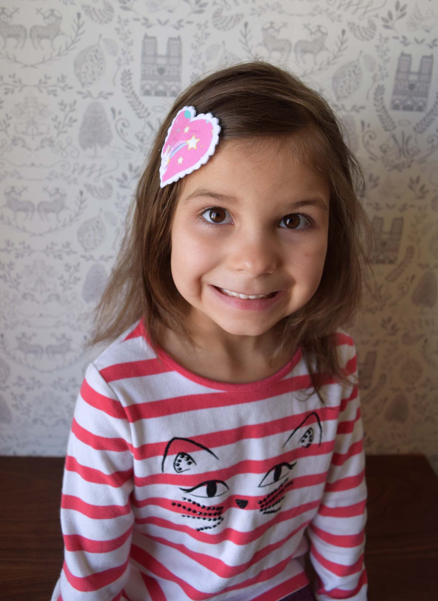 Catholic Heart Hair Clips - St Justina of Padua