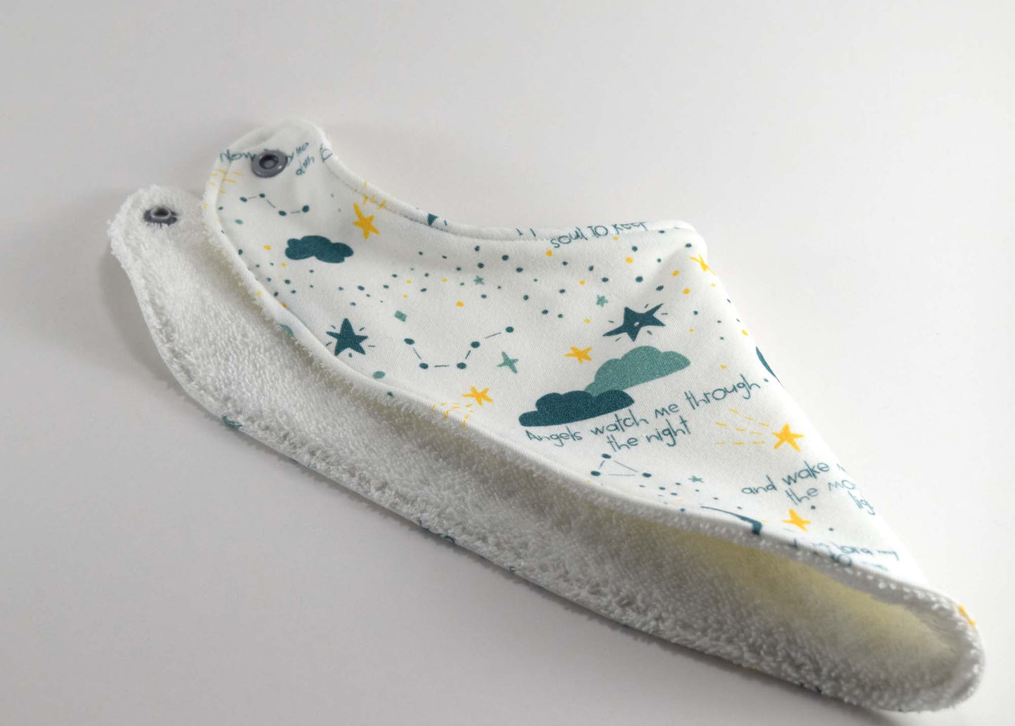 Now I Lay Me Down to Sleep Bandana Baby Bib - Joyful Mama Joyful Baby