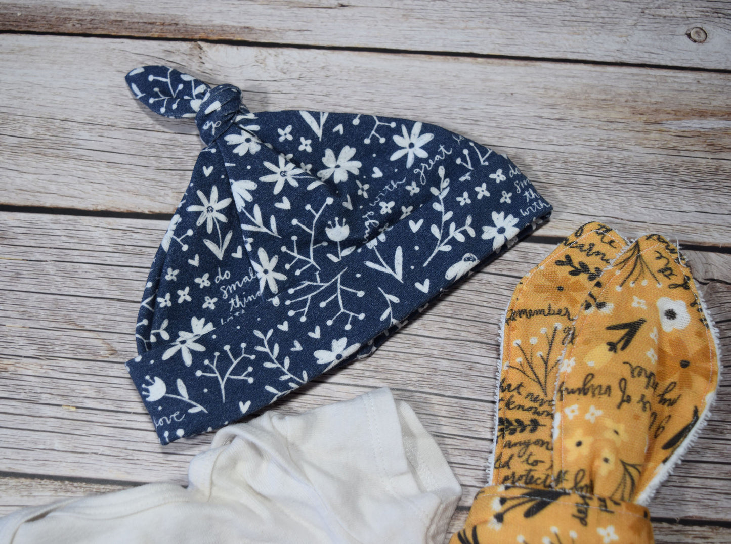 Mother Teresa Top Knot Baby Hat