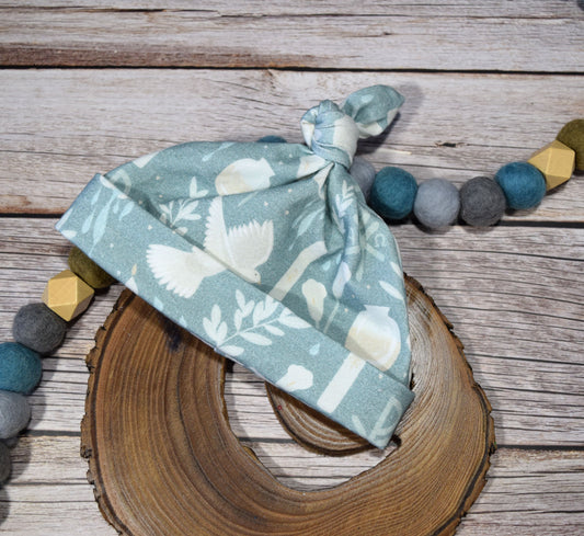 Baptism Top Knot Baby Hat - Joyful Mama Joyful Baby
