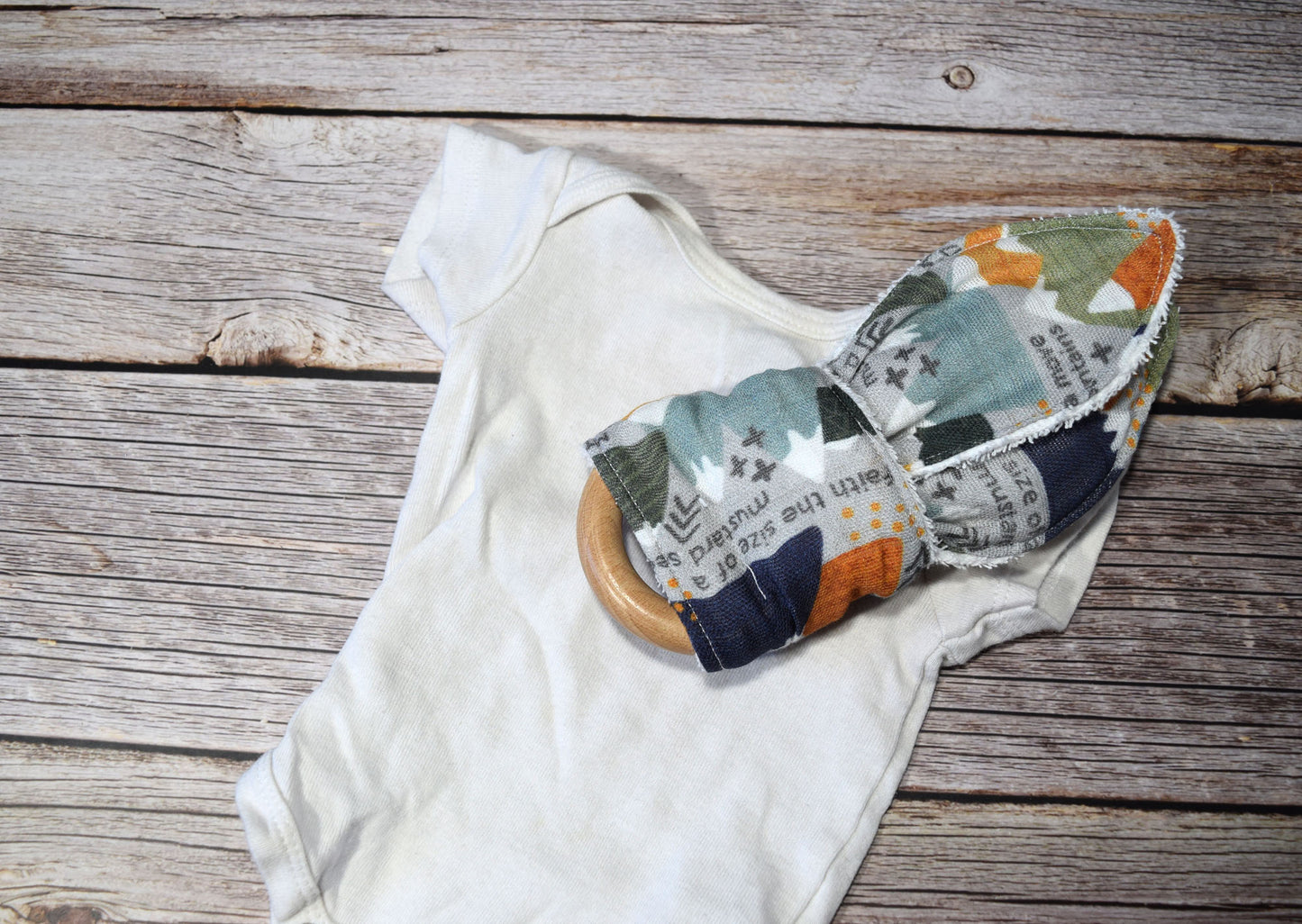 Catholic Bunny Ear Teething Toy - Faith Move Mountains