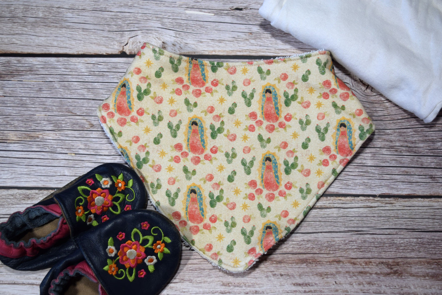 guadalupe bib, catholic baby bib, catholic baby gift